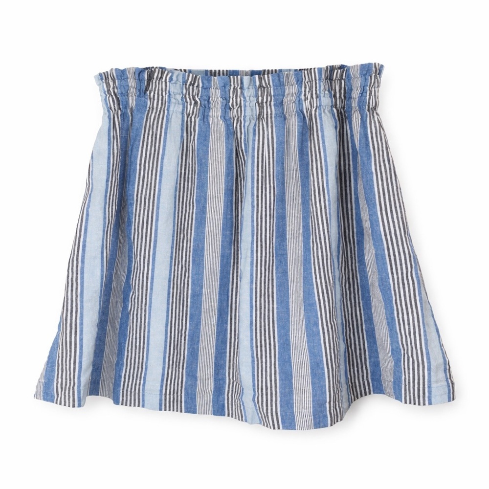 Free People Coastal‎ Grandma Linen Mini Skirt Boho Beach Cottagecore- Large
